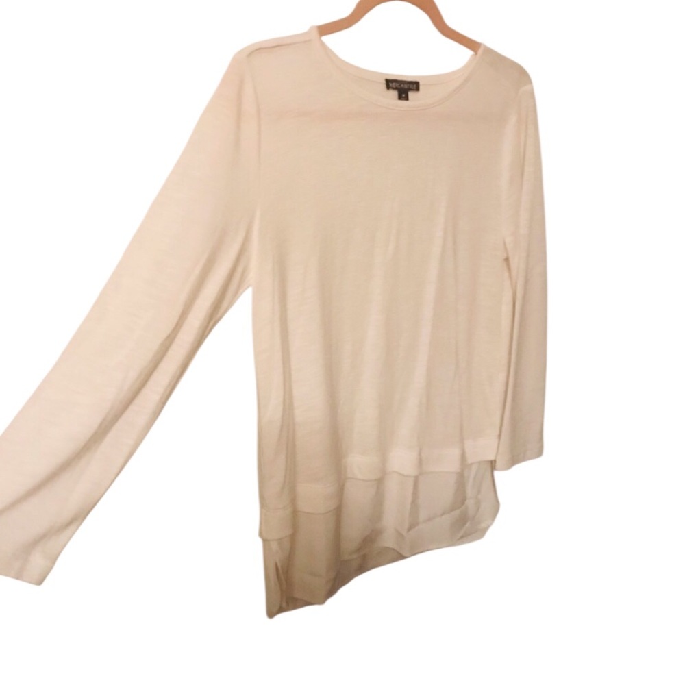 NWOT White J Crew long t shirt top